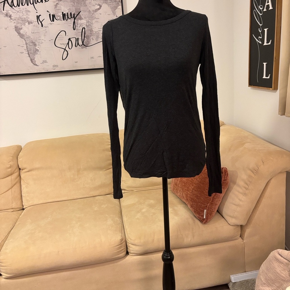 Classic Dark Gray Long Sleeve Top